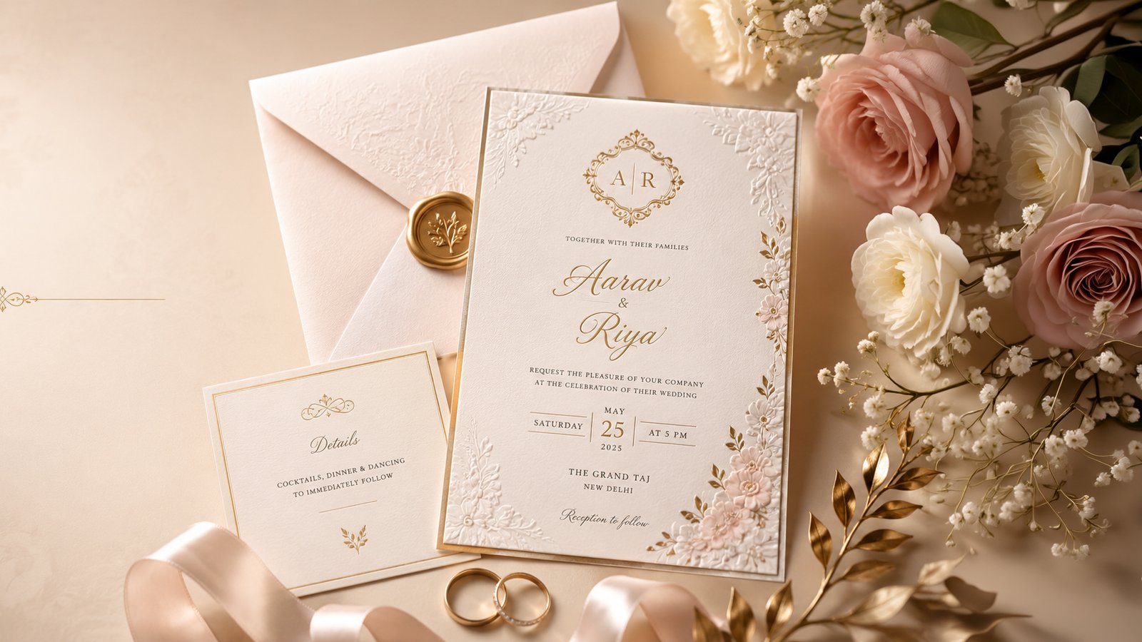 Premium printed wedding invitation cards by Veli Tales
